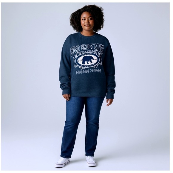 Jerzees Tops - Great Smoky Mountains Tennessee Sweatshirt XL Jerzees Bear Pigeon Forge